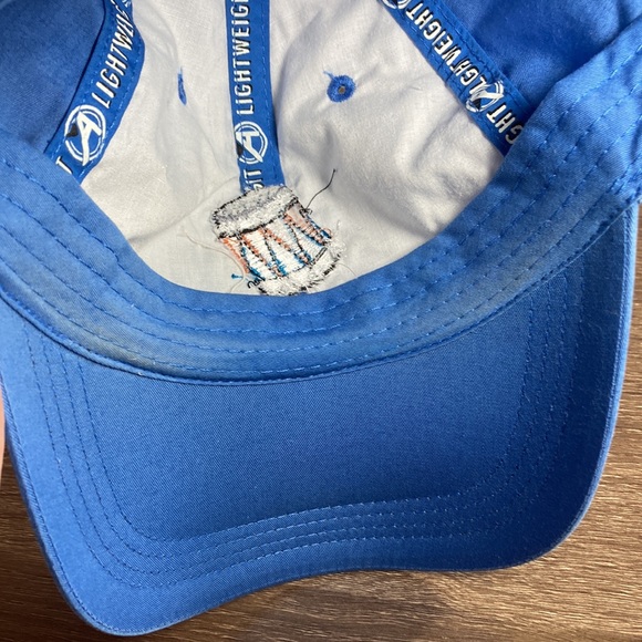 Mens Blue Ahead Classic Cut Adjustable Hat w/ Drum Embroidered - Picture 7 of 9